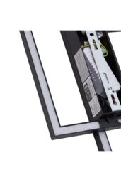 Living and Home Modern Industrial Double Rectangular Wall Light in Textured in Black - thumbnail 6
