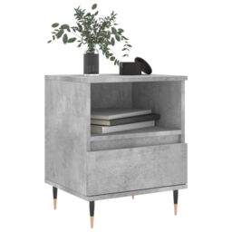 Berkfield Home Bedside Cabinet Concrete Grey 40x35x50 cm Engineered Wood - Size: 40 x 35 x 50 cm - thumbnail 3
