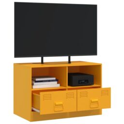Berkfield Home TV Cabinet Mustard Yellow 67x39x44 cm Steel - Size: 67 x 39 x 44 cm - thumbnail 5