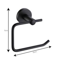 Showerdrape Modernity Black Steel Wall Mounted 3 Piece Bathroom Accessory Set - thumbnail 5