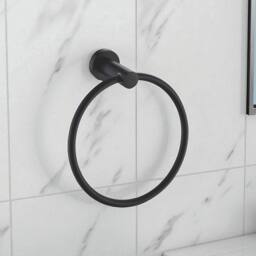 Showerdrape Modernity Black Steel Wall Mounted 3 Piece Bathroom Accessory Set - thumbnail 2