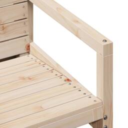 Berkfield Home Garden Chair 57.5x63x76 cm Solid Wood Pine in Light Oak - thumbnail 7