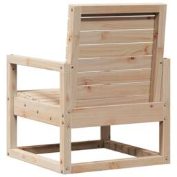 Berkfield Home Garden Chair 57.5x63x76 cm Solid Wood Pine in Light Oak - thumbnail 6