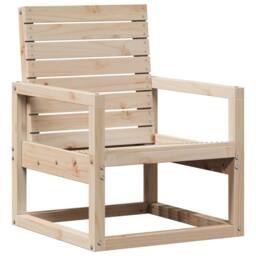 Berkfield Home Garden Chair 57.5x63x76 cm Solid Wood Pine in Light Oak