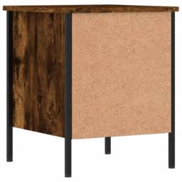 Berkfield Home Durable Bedside Cabinet Smoked Oak 40x42x50 cm Engineered Wood in Brown - Size: 40 x 42 x 50 cm - thumbnail 8