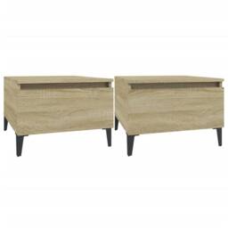 Berkfield Home Side Tables 2 pcs Sonoma Oak 50x46x35 cm Engineered Wood in Brown - Size: 50 x 46 x 35 cm - thumbnail 1