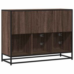 Berkfield Home Sideboard Brown Oak 100x35x76 cm Engineered Wood - Size: 100 x 35 x 76 cm - thumbnail 6