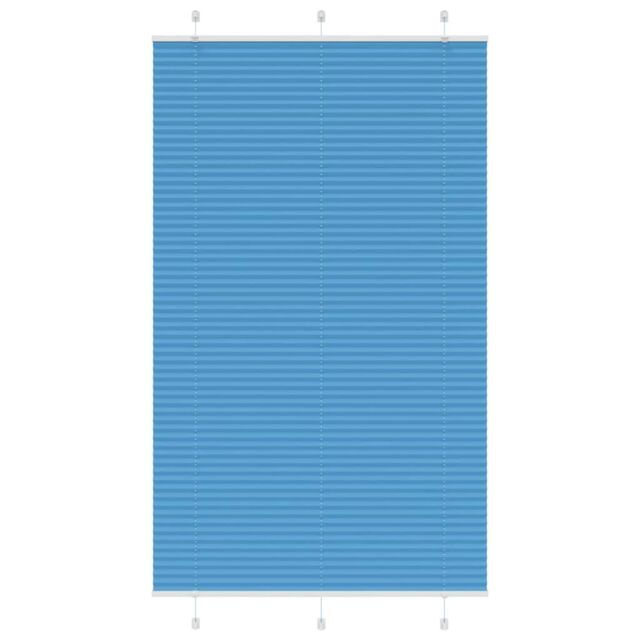 Berkfield Home Pleated Blind Blue 115x200 cm Fabric Width 114.4 cm Polyester - image 1