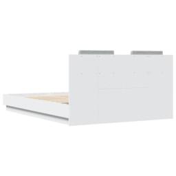 Berkfield Home Durable Bed Frame with LED without Mattress White 150x200 cm King Size - thumbnail 8