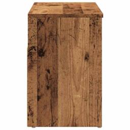 Berkfield Home Shoe Bench Old Wood 80x30x45 cm Engineered Wood in Brown - Size: 80 x 30 x 45 cm - thumbnail 5