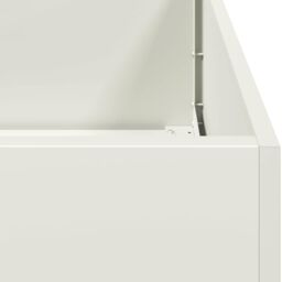 Berkfield Home Planter White 200x40x40 cm Cold-rolled Steel - Size: 200 x 40 x 40 cm - thumbnail 7