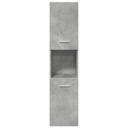 Berkfield Home 4 Piece Bathroom Furniture Set Concrete Grey Engineered Wood - thumbnail 7