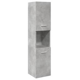 Berkfield Home 4 Piece Bathroom Furniture Set Concrete Grey Engineered Wood - thumbnail 6
