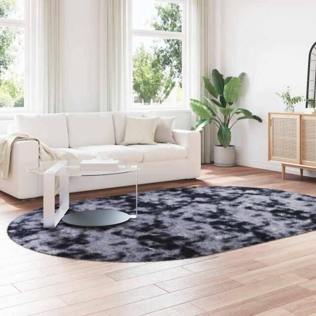 Berkfield Home Shaggy Rug High Pile NAVARRA Dark Grey 300x200 cm Polyester - Size: Medium - image 1