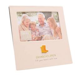 "Love Life Sentiment Gift Photo Frame 4"" x 6"" - Grandchildren in White" - thumbnail 3