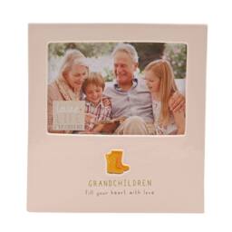 "Love Life Sentiment Gift Photo Frame 4"" x 6"" - Grandchildren in White" - thumbnail 2