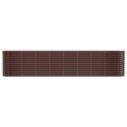 Berkfield Home Garden Raised Bed Powder-coated Steel 332x40x68 cm Brown - Size: 332 x 40 x 68 cm