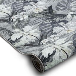 RugsX Anti-Slip Monstera Runner in Grey - Size: 80 cm x 320 cm - thumbnail 3