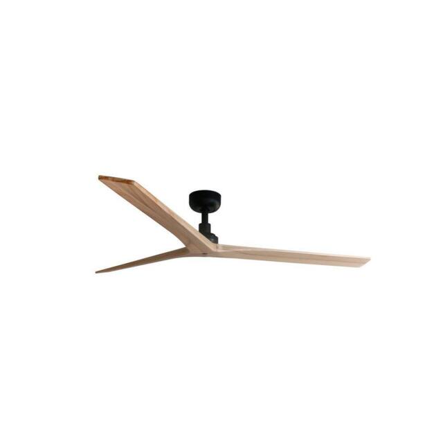 Netlighting Klim Large Black Light Pine Wood DC Ceiling Fan 6 Speed - image 1
