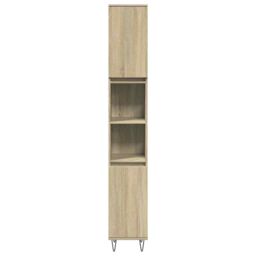 Berkfield Home 3 Piece Bathroom Furniture Set Sonoma Oak Engineered Wood in Brown - thumbnail 5