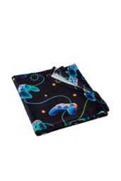 Catherine Lansfield 'Gamer' Cosy Fleece Blanket Throw in Black - Size: 130 cm x 170 cm - thumbnail 4