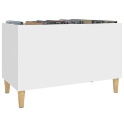 Berkfield Home Record Cabinet White 74.5x38x48 cm Engineered Wood - thumbnail 4