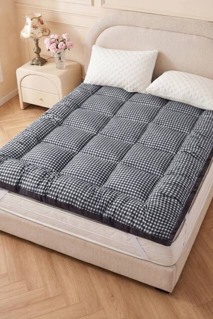 Garden Sanctuary Comfortable Quilted Mattress Topper in Grey - image 1