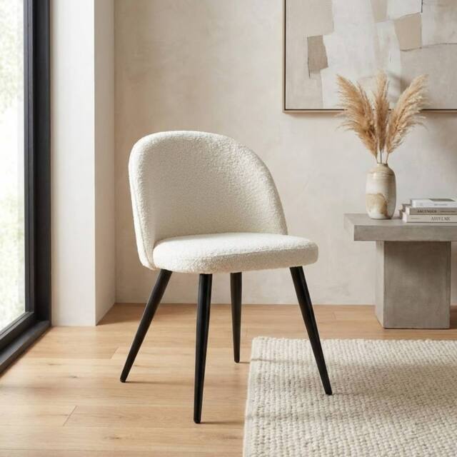 Garden Greatness Ingrid Natural Boucle Fabric Chair in Off-White - Size: 1 Pack - image 1