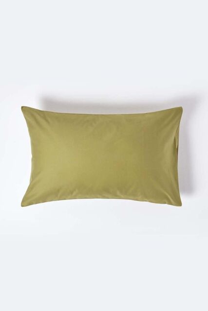 Homescapes Egyptian Cotton Housewife Pillowcase 1000 TC in Olive - image 1