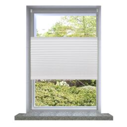 Berkfield Home Plisse Blind 100x125cm White Pleated Blind - Size: 100x125 cm - thumbnail 1