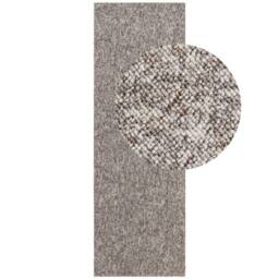 THE RUGS Rocco Flatweave Washable Plain Extra Large Living Room Rug & Runner in Taupe - Size: 80 cm x 240 cm - thumbnail 9