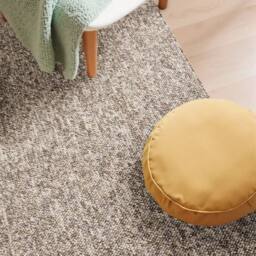 THE RUGS Rocco Flatweave Washable Plain Extra Large Living Room Rug & Runner in Taupe - Size: 80 cm x 240 cm - thumbnail 7