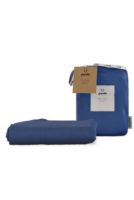 Panda London 100% Bamboo Bedding Fitted Sheet in Navy - Size: King - image 1