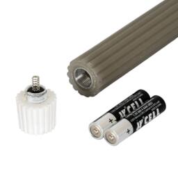 Lemon Pavilion Furniture and Decor Natural Glow Ribbed Taper Candles - Wax - L2xW2xH24 cm - Grey - thumbnail 3