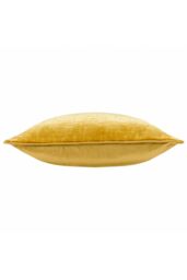 Paoletti Bloomsbury Soft Cut Velvet Piped Cushion in Mustard - Size: 50 cm x 50 cm - thumbnail 3