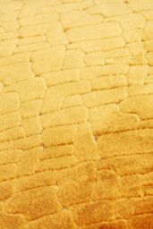 Paoletti Bloomsbury Soft Cut Velvet Piped Cushion in Mustard - Size: 50 cm x 50 cm - thumbnail 4
