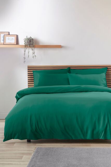 Catherine Lansfield So Soft Non Iron Duvet Cover Set in Teal - Size: Double - image 1