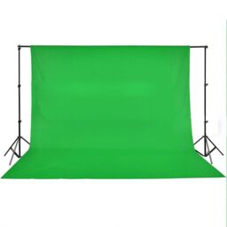 Berkfield Home Backdrop Cotton without Stand Green 500x300 cm Chroma Key - thumbnail 4