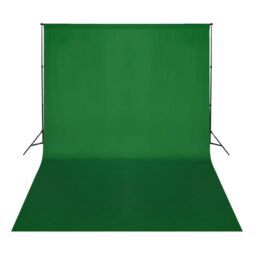 Berkfield Home Backdrop Cotton without Stand Green 500x300 cm Chroma Key - thumbnail 2