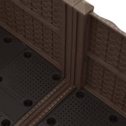 Berkfield Home Raised Bed 80x80x38 cm Polypropylene in Brown - Size: 80 x 80 x 38 cm - thumbnail 4
