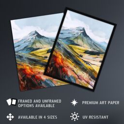 "Artery8 Pen Y Fan Hiking Brecon Beacons Welsh Peak Framed Art Print - Size: W12"" x H16""" - thumbnail 2