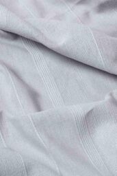 Homescapes Cotton Rajput Ribbed Throw in Silver - Size: 255 cm x 360 cm - thumbnail 4
