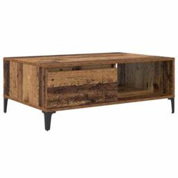 Berkfield Home Traditional Coffee Table Old wood 90 x 60 x 35 cm Engineered wood in Brown - thumbnail 3