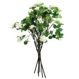 Leaf Pack of 6 x 60cm Flower Foliage Spray - White - Size: 6 x 60 cm - thumbnail 2