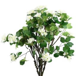 Leaf Pack of 6 x 60cm Flower Foliage Spray - White - Size: 6 x 60 cm - thumbnail 1