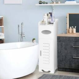 Havendro Bathroom Storage Cabinet Drawer Cupboard Unit Shelf Furniture in White - thumbnail 4