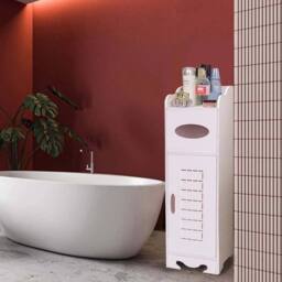 Havendro Bathroom Storage Cabinet Drawer Cupboard Unit Shelf Furniture in White - thumbnail 5