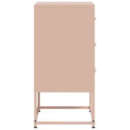 Berkfield Home Bedside Cabinets 2 pcs Pink 36x39x78 cm Steel - Size: 36 x 39 x 78 cm - thumbnail 7