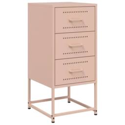 Berkfield Home Bedside Cabinets 2 pcs Pink 36x39x78 cm Steel - Size: 36 x 39 x 78 cm - thumbnail 5