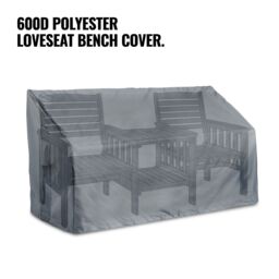 VonHaus Waterproof Garden Loveseat Bench Cover in Grey - thumbnail 5